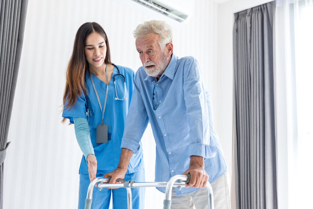 Home health care provides needed support to aging seniors with respiratory disease.