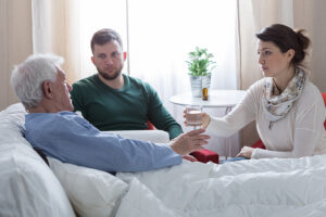 Home care assistance can help seniors with routine care and hydration.