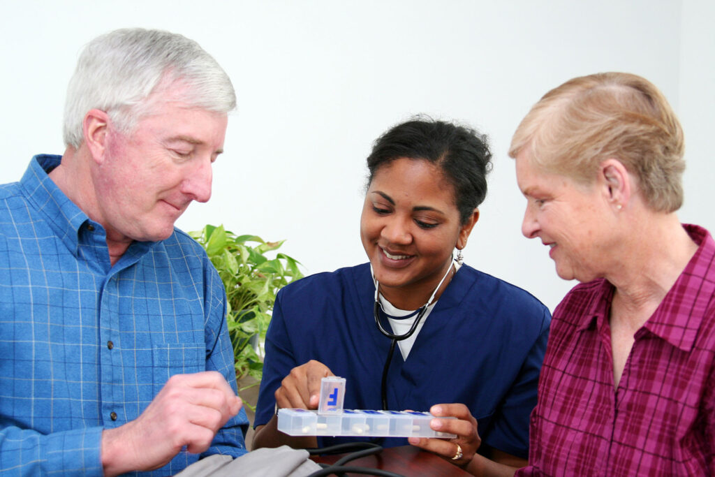 Senior home care can help aging seniors with medication management.